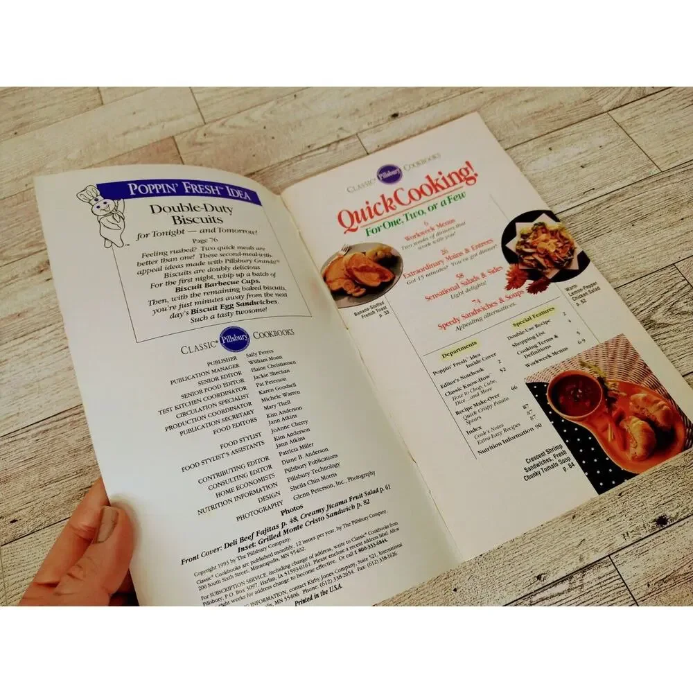 Pillsbury Quick Cooking for‎ One, or Two...or a Few - August 1993 #150 Cookbook